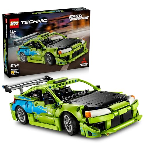 LEGO Technic Fast and Furious Mitsubishi Eclipse Auto - Modellbau Auto - Sammlerset inkl. Lenkung und 2 NOS-Flaschen - Geschenk für Jungen ab 14 Jahren und Erwachsene Filmfans - 42229