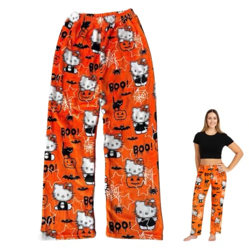 ZeiLaBang Kakadi Pyjama Hose Damen,Warme Flauschig Casual Home Schlafhose
