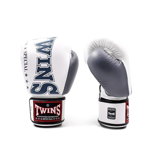 Twins Special BGVL 8 boxhandschühe - Echtes Leder - Weiß/Grau - 16 oz