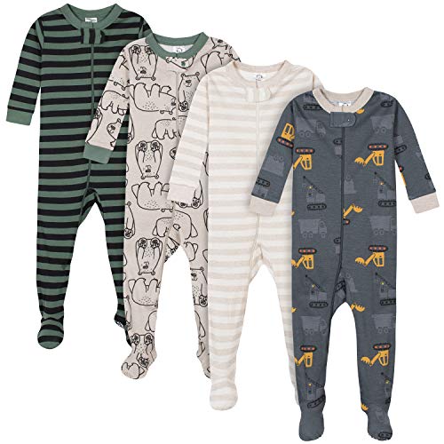 Gerber Baby-Pyjamaset für Jungen, bequeme Passform, 4-teilig
