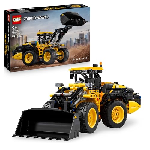 LEGO Technic Volvo L120 Electric Wheel Loader - Construction Vehicle Toy with Articulated Steering and Moving Shovel - Birthday Gift for 9+ Year Old Boys - 42209