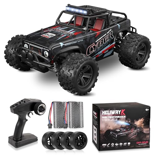 JOYTREKY Ferngesteuertes Auto - 1:18 Scales High Speed 40KM/H RC Auto 4WD Offroad-RC-Truck 2 Batterien 2.4GHz All-Terrain-Spielzeug Wiederaufladbar Fast Cars Für Kinder und Erwachsene - Schwarz