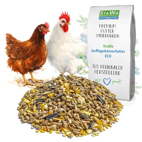 StaWa Geflügelkörnerfutter Eco, die preisbewusste Körnermischung für den Alltag, Hühnerfutter, Entenfutter, 25 kg