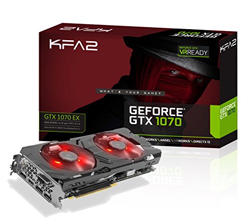 KFA2 GeForce GTX 1070 EX PCI-E Gaming-Grafikkarte, 8GB GDDR5, schwarz