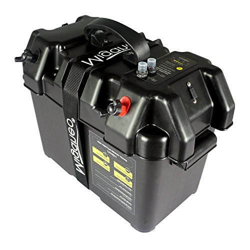 Miganeo Batteriebox für Bootsmotor Elektromotor Schlauchboot Aussenborder