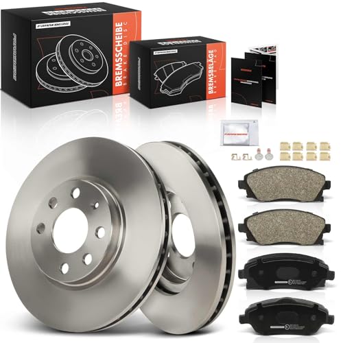 Frankberg Bremsensatz inkl. 2x Bremsscheiben + 4x Bremsbeläge Vorne Kompatibel mit Meriva X03 Corsa C Kasten/Schrägheck X01 Corsa C X01 Combo Tour Replace# 1605964