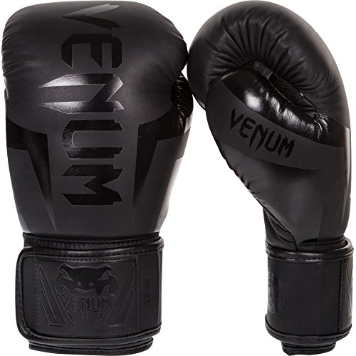 Venum Elite Boxhandschuhe - Schwarz/Schwarz - 14 Oz