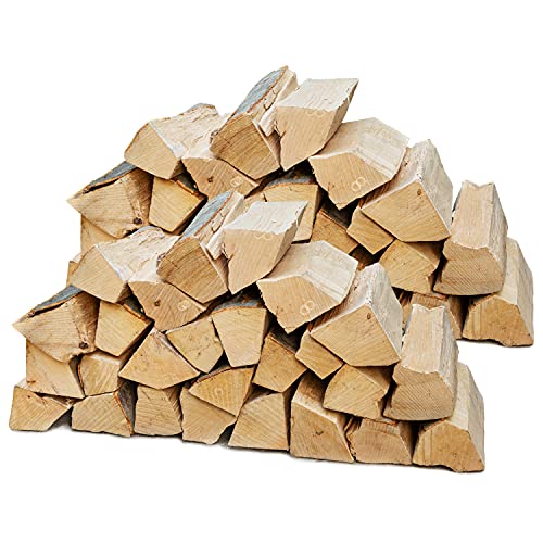 Flameup Brennholz Buche, Kaminholz mit Rinde, Buchenholz, Feuerholz für Ofen, Kamin, Kaminofen, Feuerschale, Grill, Holzscheite 25 cm, getrocknet, Menge:60 kg