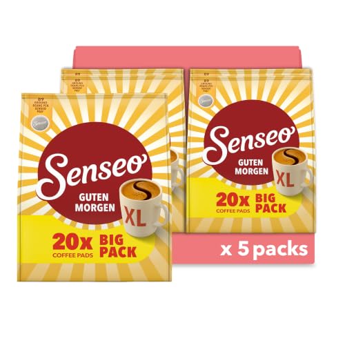 Senseo Pads Guten Morgen XL, Vorratspackung, 5 x 20 Getränke, 100 Kaffeepads, Kräftige Röstung