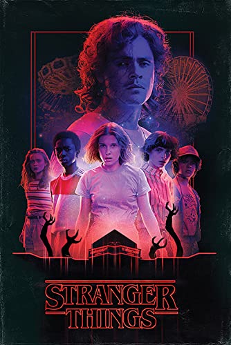 Stranger Things - Horror - Poster Plakat Druck - Größe 61x91,5 cm + 1 Ü-Poster der Grösse 61x91,5cm