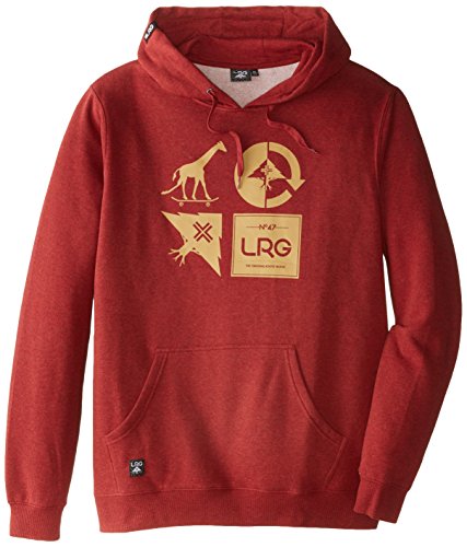 LRG Herren Big-Tall Research Collection Logo Mash Pullover Hoodie, Maroon Heather, XXX-Large