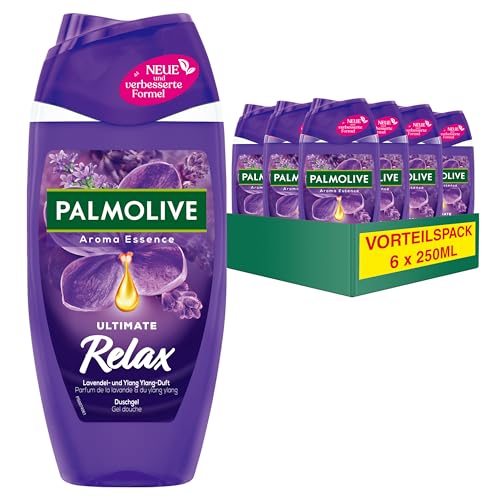 Palmolive Duschgel Aroma Essence Ultimate Relax 6x250ml - mit Lavendelduft