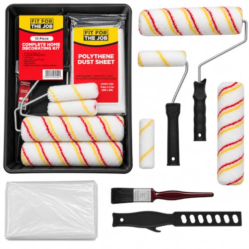 Fit For The Job 10-teiliges Heimdekorationsset, Farbroller- und -wannen-Set