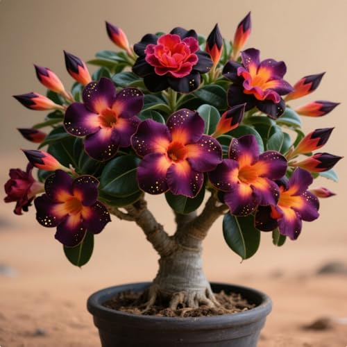 Winterhart Wüstenrose Rhizome-mehrjährige starke Rhizome-geeignet für die Bepflanzung im Garten im Freien-1 Rhizom-D