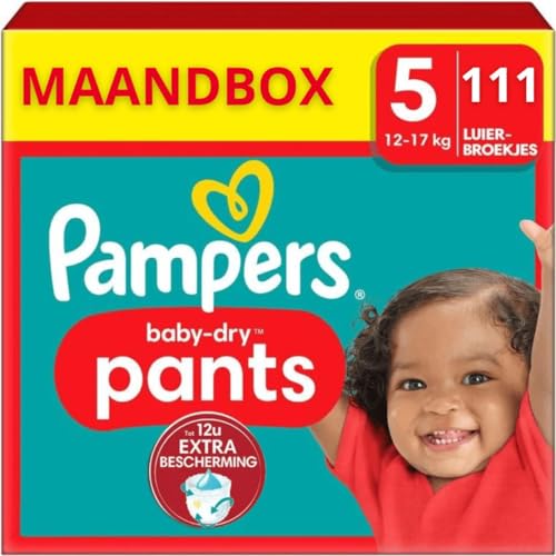 Pampers Baby-Dry Pants – Größe 5 (12kg-17kg) – 111 Windelhöschen – Monatsbox