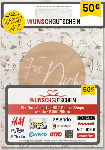 Wunschgutschein das perfekte Geschenk - 500 Einlösepartner - für Deutschland - per Post (nicht für Amazon einlösbar)