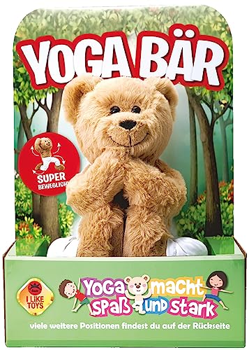 Bauer Spielwaren „Yoga Bär: Super bewegliches Kuscheltier aus softem Plüsch zum Kuscheln und Liebhaben, 32 cm, beige (12241)