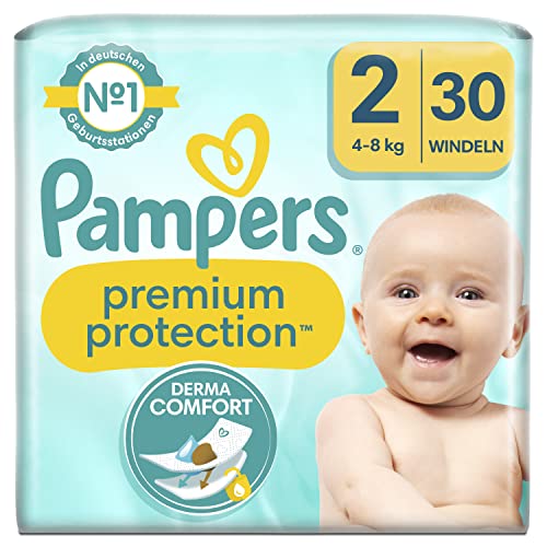 Pampers Premium Protection Size 2, 30 Nappies, 4 kg - 8 kg (Alte Version)