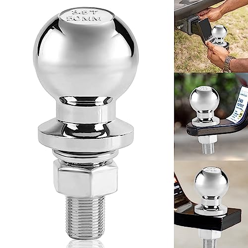 YeahBoom Anhängerkupplungskugel,50mm 3.5T, Ø22mm Schraube,Kugelkopf Ackerschiene,Kugelkopf Traktor Ackerschiene,Anhängerkupplung Quad,Kugelkopfbolzen gerade Ackerschiene für Ackerschiene bis 3.5T