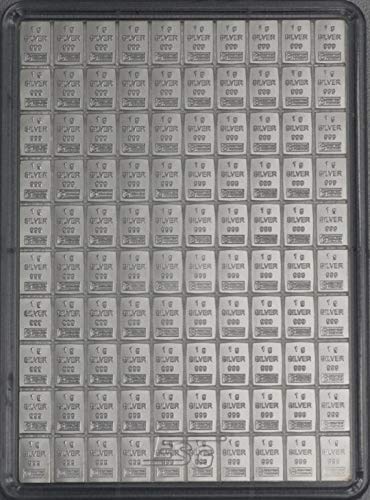 Valcambi 100 x 1g Silber Tafelbarren - Combibarren
