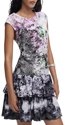 Desigual Damen 25wwvk07 Lässiges Kleid, Schwarz, XL EU