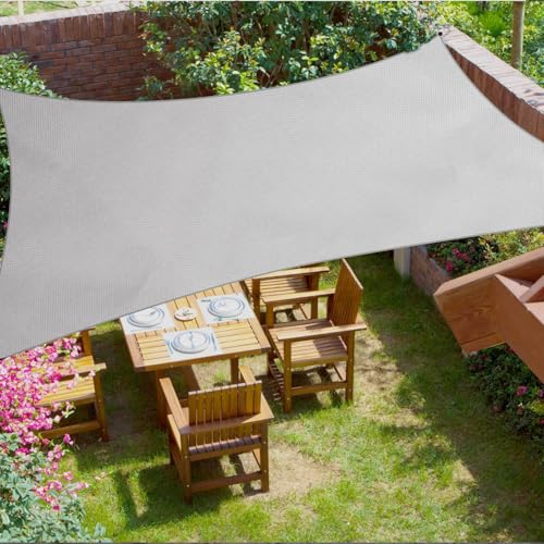 CIXMUS Sonnensegel 3x4m, Wasserdicht & UV-Schutz, Verdickter 420D Oxford-Stoff – Perfekter schattiger Rückzugsort für Balkon, Garten & Terrasse, Grau