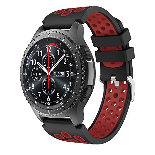 Syxinn Kompatibel Mit Armband Galaxy Watch 3 45mm/Gear S3 Frontier/Classic/Samsung Galaxy 46mm 22mm Silikon Uhrenarmband Sportarmband für Moto 360 2nd Gen 46mm/Huawei GT