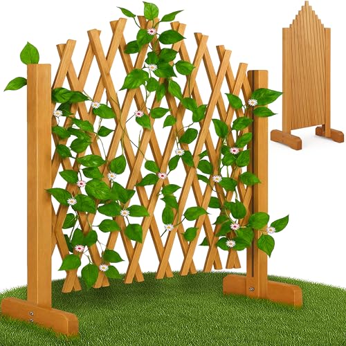 GARDEBRUK® Rankgitter Gartenzaun bis 200 cm ausziehbar faltbar verstellbar Garten Balkon Spalier Rankhilfe Pflanzengitter