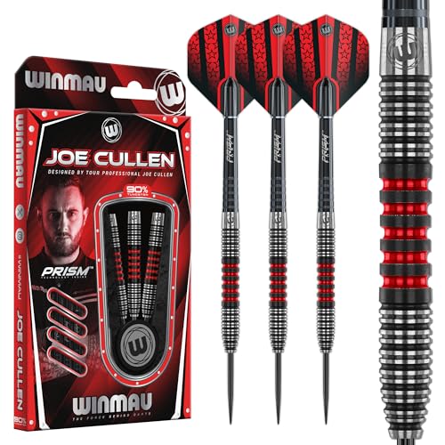 WINMAU Darts - Joe Cullen Special Edition 23g Dartpfeile - Professionelles Steeldarts Set - 90% Tungsten Profi Dartset mit Dartflüge & Dartschäfte