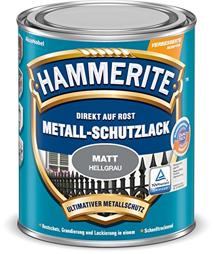 Hammerite Metallschutzlack Matt, Grau,750ml