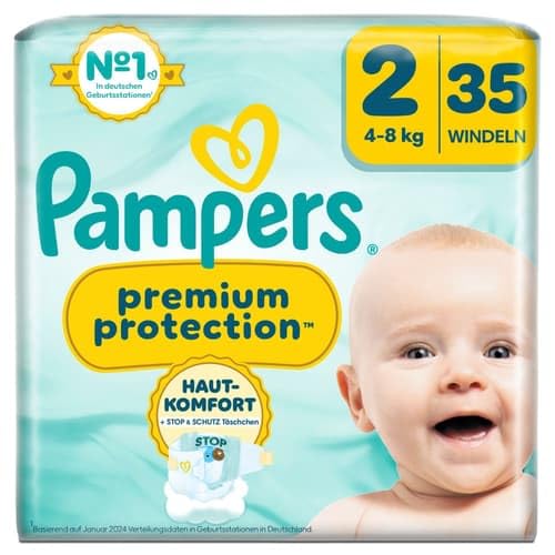 Pampers Premium Protection Windeln Gr.2, Single Pack, 4-8kg (35 piece)