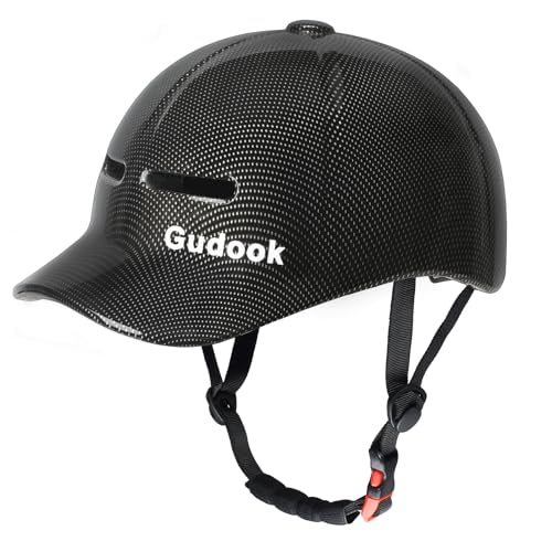 Gudook Fahrradhelm Erwachsene Männer und Frauen Helm im Baseballkappen Stil - Bequemer, Leichter, Verstellbarer und Zertifizierter Fahrradhelme (Schwarz, XL)