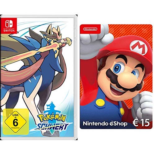 Pokémon Schwert [Nintendo Switch] + Nintendo eShop 15 EUR Guthaben [Download Code]