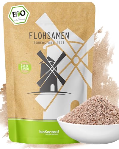 Flohsamen ganz BIO 1000 g I 99% Reinheit I ballaststoffreich I indische Flohsamen 1 kg - bioKontor