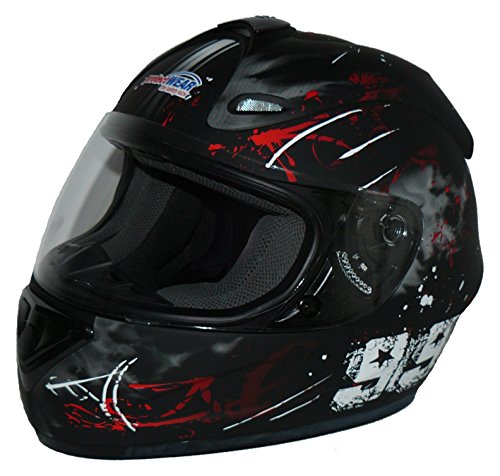 protectWEAR Motorradhelm FS-801-99R schwarz/rot-Gr.L