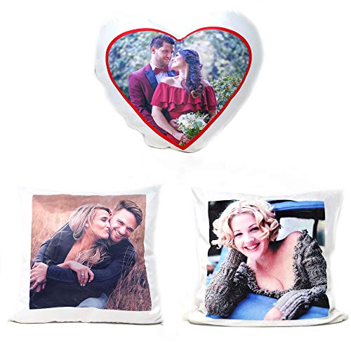 MyPrezzie Kissen mit Foto - personalisiert mit deinem eigenem Foto - Kopfkissen mit Foto (Normal, Herzkissen, Flauschiges Kissen)| Geschenk, Valentinstag, Verlobung