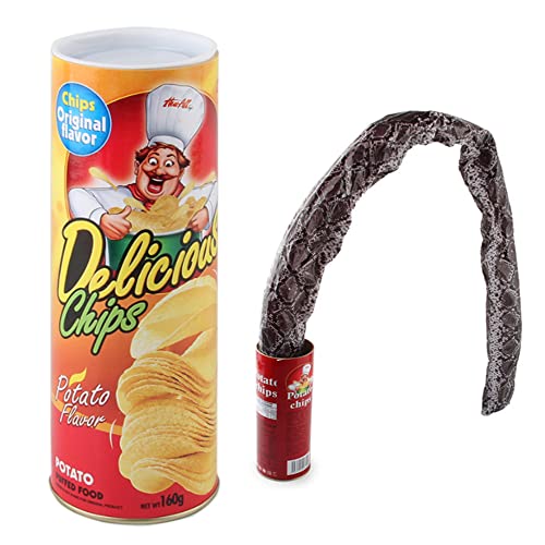 CXAFQ Halloween Narrentag Scary Snake Streich Spielzeug, Toy Kartoffelchip-Dose lustige Streiche Witz Sprung Pop Out Spring Party, Lustige Kartoffel (Stil 1)