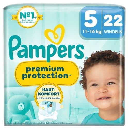 Pampers Premium Protection Windeln Gr.5, Single Pack, 11-16kg (22 piece)