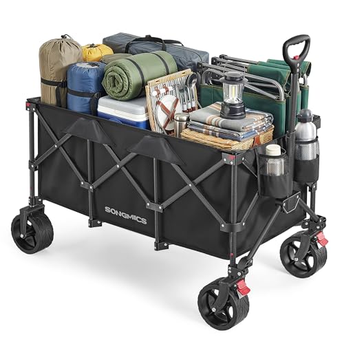SONGMICS Handwagen faltbar, mit Griff, 200 L, bis 150 kg belastbar