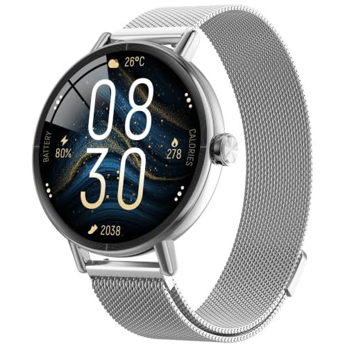 Gydom Smartwatch Damen Rund, 1.27