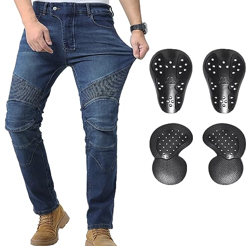 CTBQiTom Motorrad Jeans Herren, CE Level 2 Protektoren