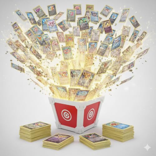 Pokemon Karten 100er Set Deutsche zufällige Sammelkarten mit 5 Glitzer Holo Keine doppelten kompatibel für Pokemon TCG