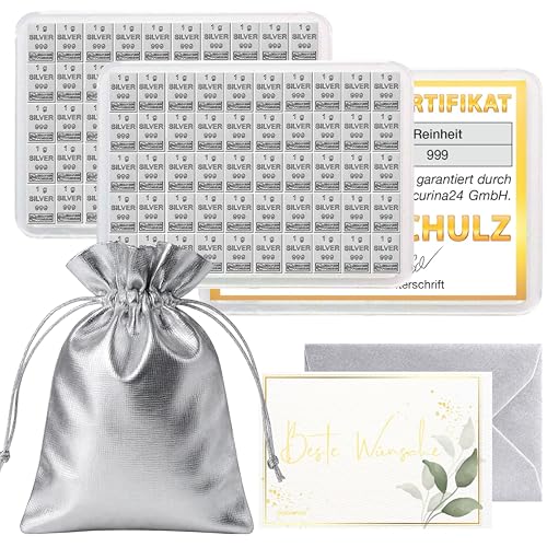 Goldschulz Silberbarren 100g 100 Gramm - Geschenk + Echtheitszertifikat