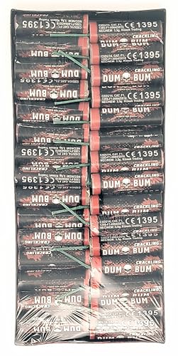 vama DumBum Crackling mit roter Bengalflamme und Knatter Finale für Outdoor Jugendfeuerwerk (1)