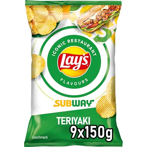 Lay's Subway Chicken Terriyaki - Knusprig gewürzte Kartoffelchips für eine gelungene Party (9 x 150 g)