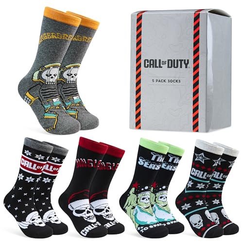 Call of Duty Herren Socken, atmungsaktive Strümpfe im 5er-Pack – Gamer Geschenke für Männer