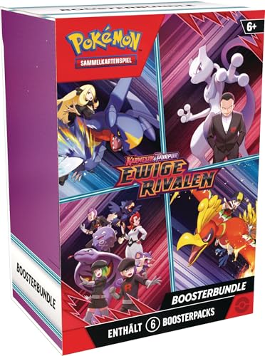 Pokémon-Sammelkartenspiel: Boosterbundle Karmesin & Purpur – Ewige Rivalen (6 Boosterpacks)