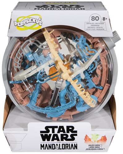 Perplexus Star Wars - The Mandalorian, 3D-Kugellabyrinth mit 80 galaktischen Hindernissen aus dem Star Wars Universum, mit interaktivem Drehknopf, ab 8 Jahren