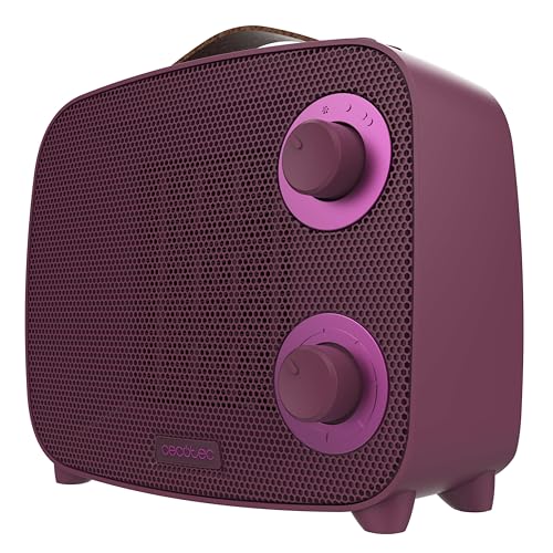 Cecotec ReadyWarm 1500 Ceramic Aura Keramikheizung, 1500 W, 3 Modi, regelbarer Thermostat, leise, dreifache Sicherheit, modernes Design, Abdeckung 15 m², Energieeffizienz