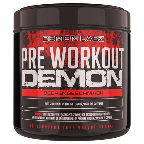 Pre Workout Demon - BEERENGESCHMACK - Pre Workout Booster mit Kreatin, Beta Alanin, Taurin & Koffein - Trainingsbooster - Klimaneutral & Made in Germany (360g)